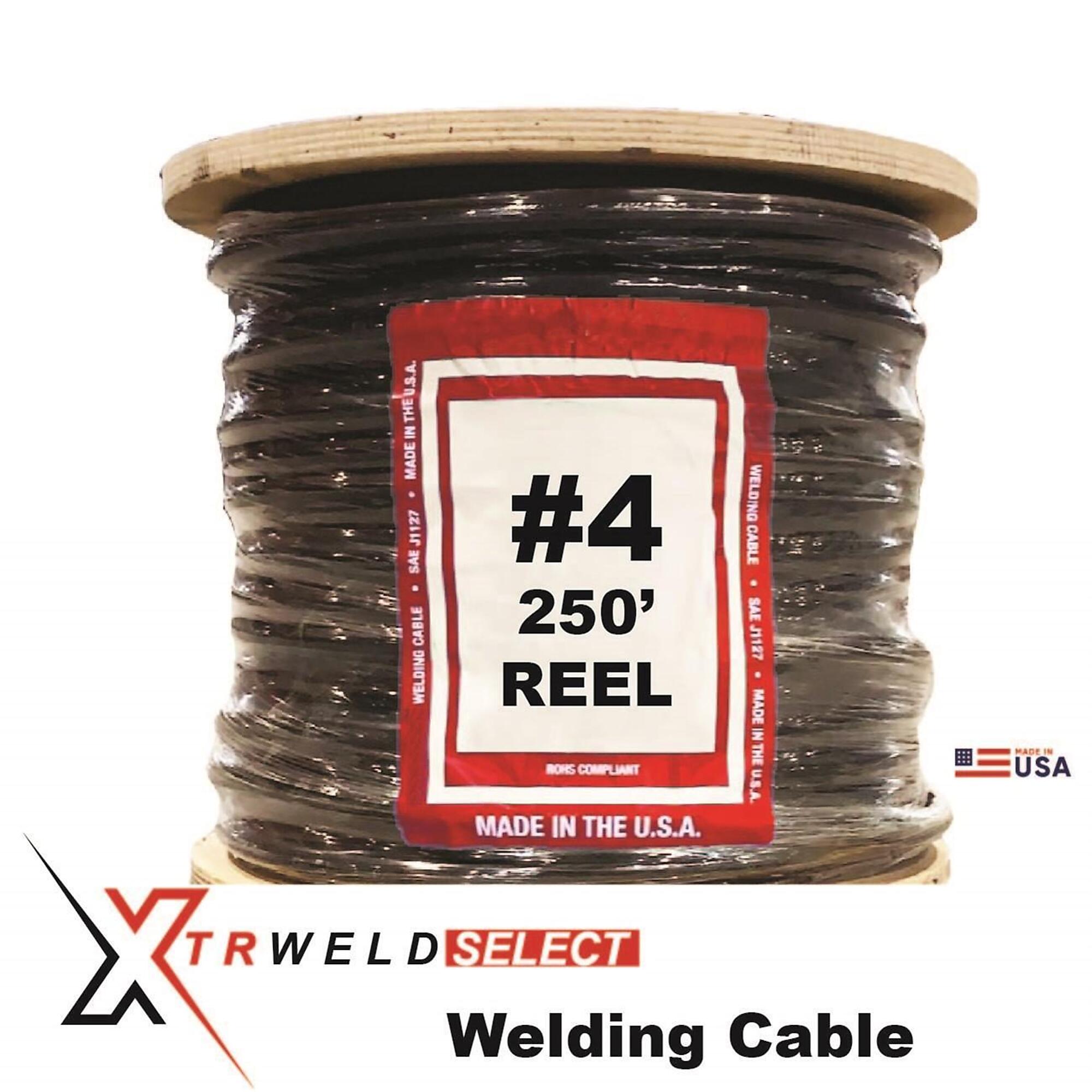 XTRweld Select Welding Cable, #4 AWG, 250ft., 150 Amps, Model# XTRWCSN4B250